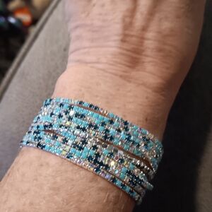 Elegant Blue and Silver Bracelet